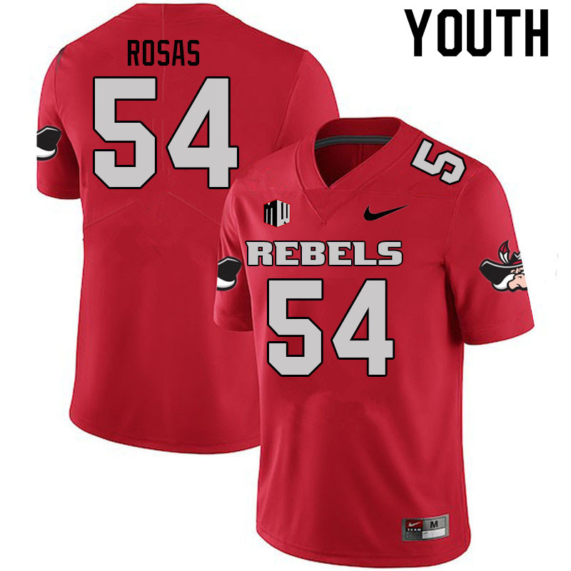 Youth #54 Anthony Rosas UNLV Rebels College Football Jerseys Sale-Scarlet - Click Image to Close